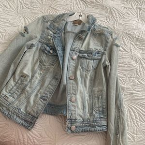 American Eagle Jean Jacket with rips